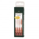 Faber Castell India Ink PITT artist pen Sanguine box of 4 (S,F,M,B) 