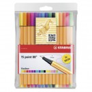 Stabilo Fineliner sæt med 15 stk 0,4mm 