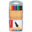 Stabilo Fineliner sæt med 10 stk 0,4mm 